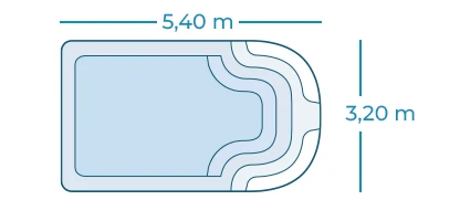 Vue de dessus piscine Anneçy