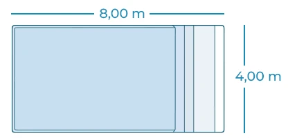 Vue de dessus piscine Argento