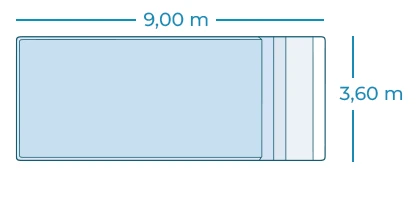 Vue de dessus piscine Corscia