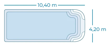 Vue de dessus piscine Durance