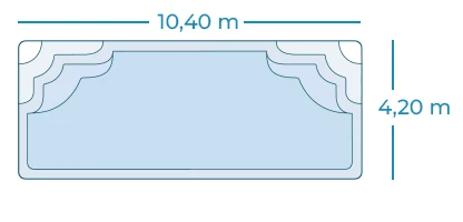 Vue de dessus piscine Grand Lac