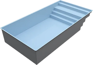 piscine 8x4 coque avec banquette