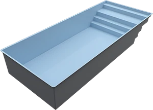 piscine coque banquette 9m