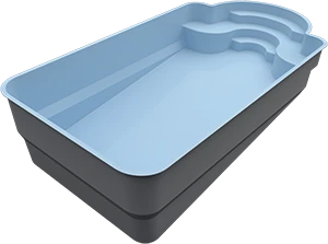 piscine fond en pente 6m