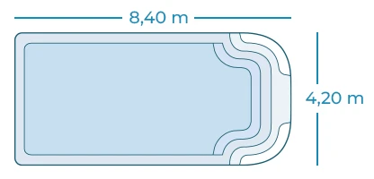 Vue de dessus piscine Ubaye