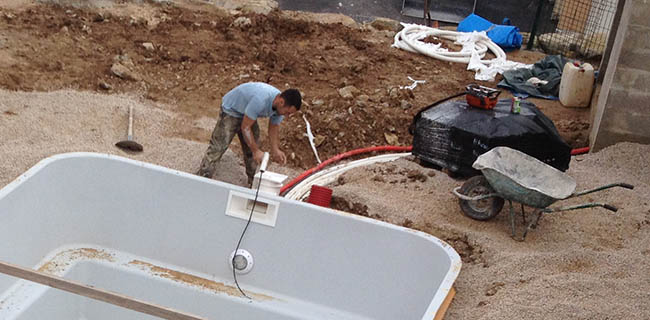 Livraison piscine à la grue