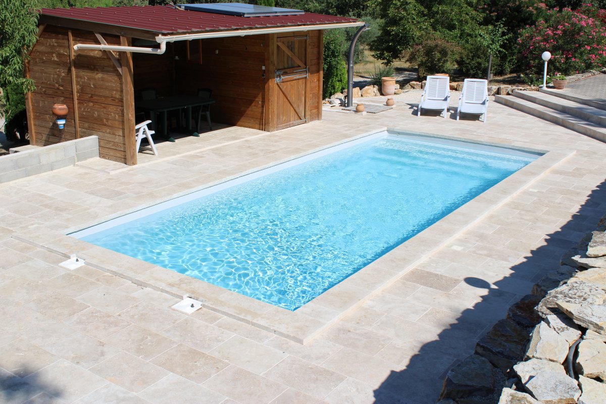 coque polyester moderne 9m - Photo piscine à coque